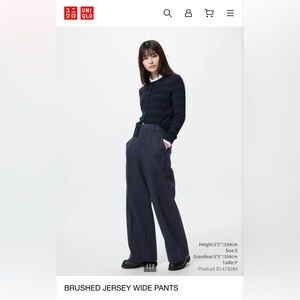 Uniqlo Brushed Jersey Wide Leg Pants Brand New with Tags